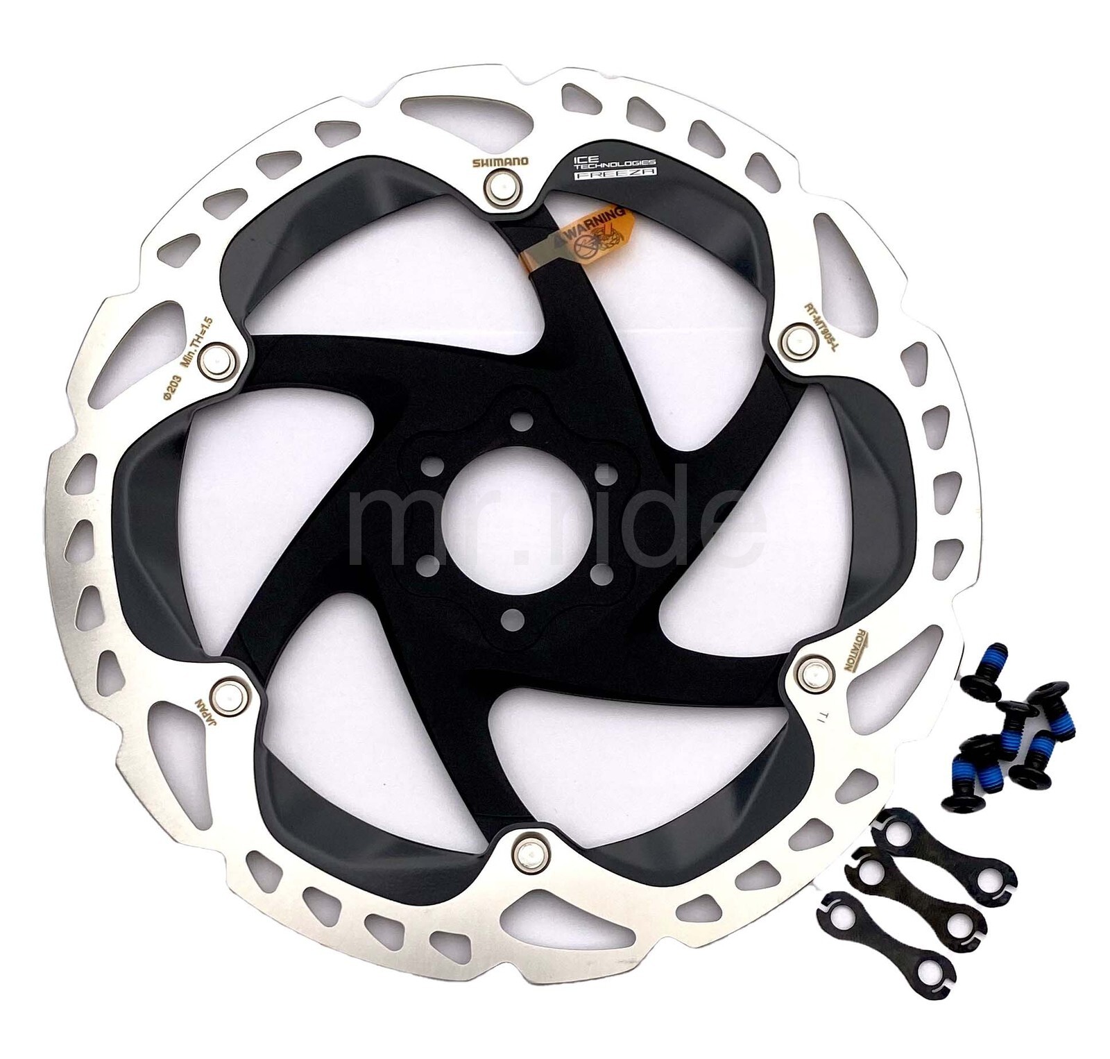 NEW Shimano RT-MT905 6-Bolt Type Disc Brake Rotor 203mm, ICE TECH FREEZA