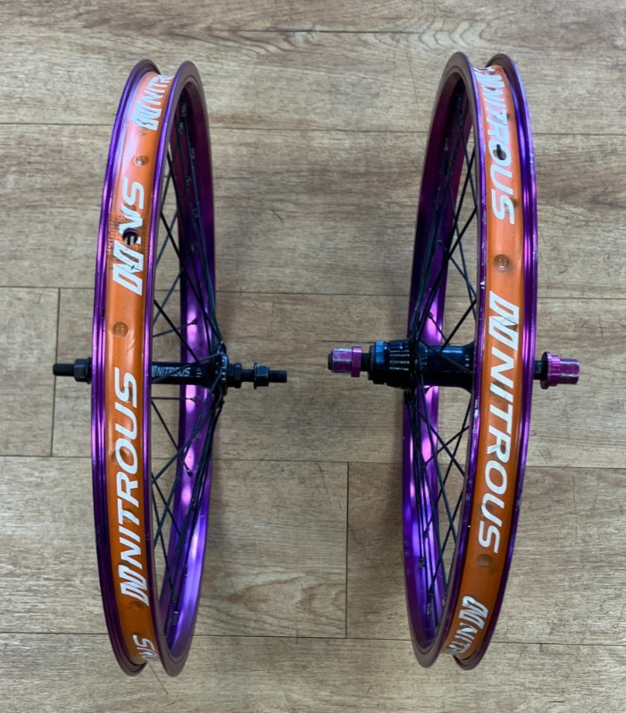 Nitrous 16″ Bike Rims – Front & Back Purple Eastern Bikes