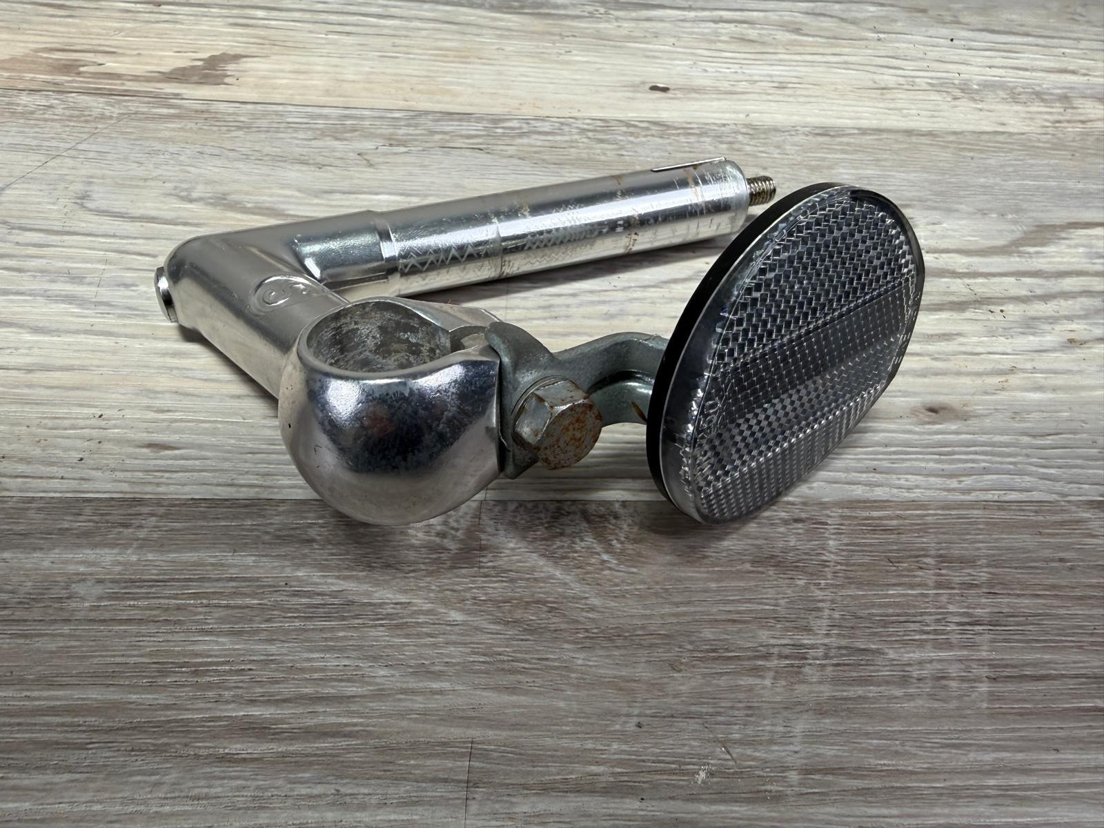 Vintage S 22.2mm Quill Road Bike Stem 70mm 25.4mm Clamp with Cat Eye Reflector