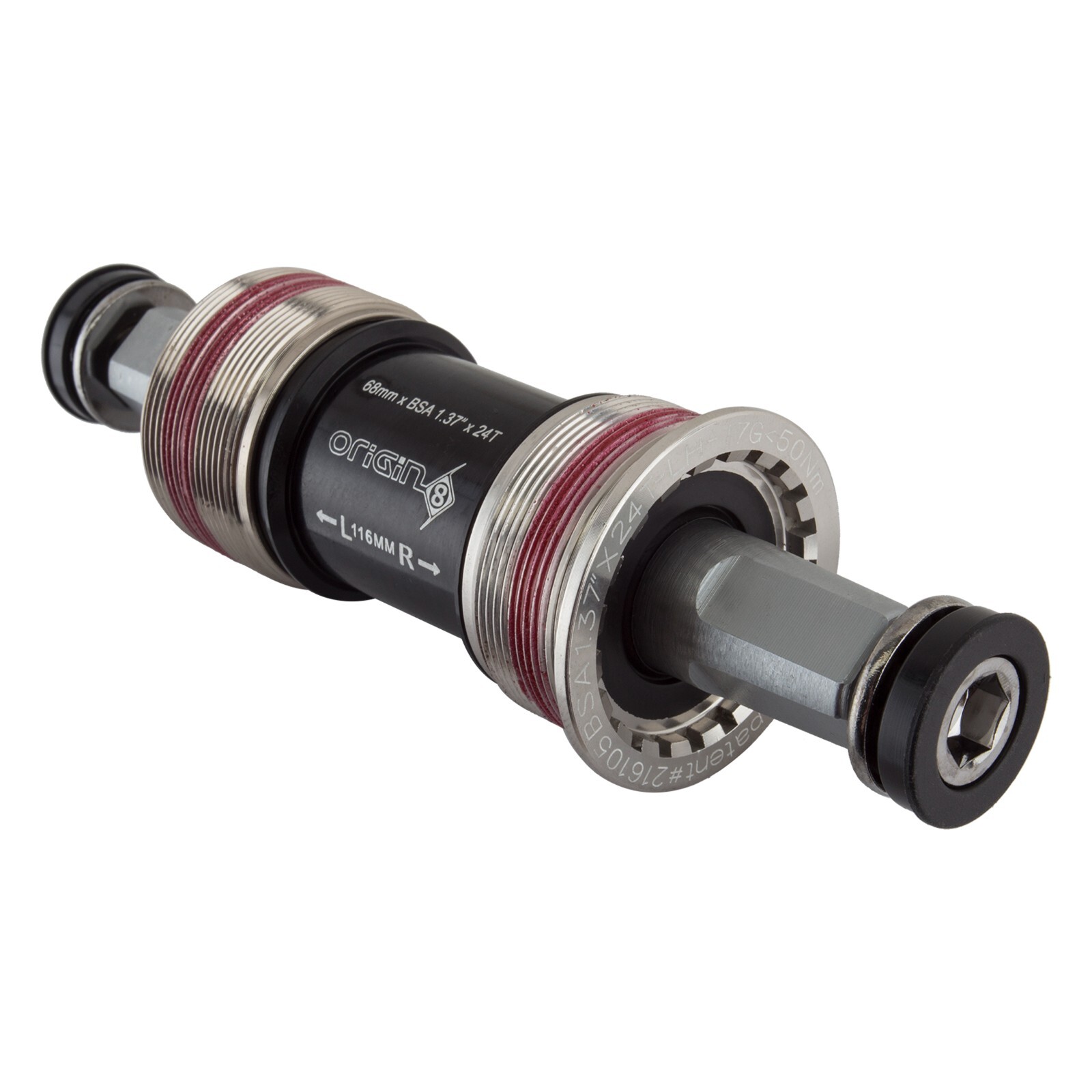 Origin8 TorqLite Square Taper Bottom Bracket 68×116 1.37x24T ENG thread 21302
