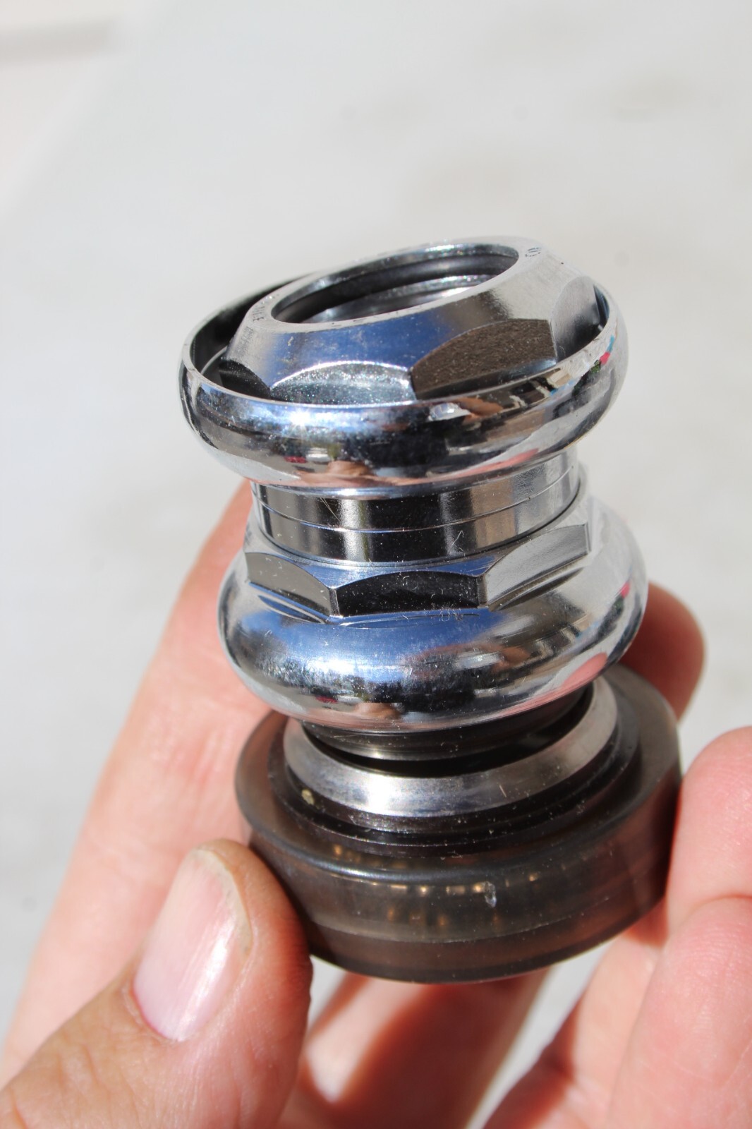 Tange-Seiki Levin NJS 1″ Threaded Headset: 26.4mm Crown Race Chrome 30.2 CDS