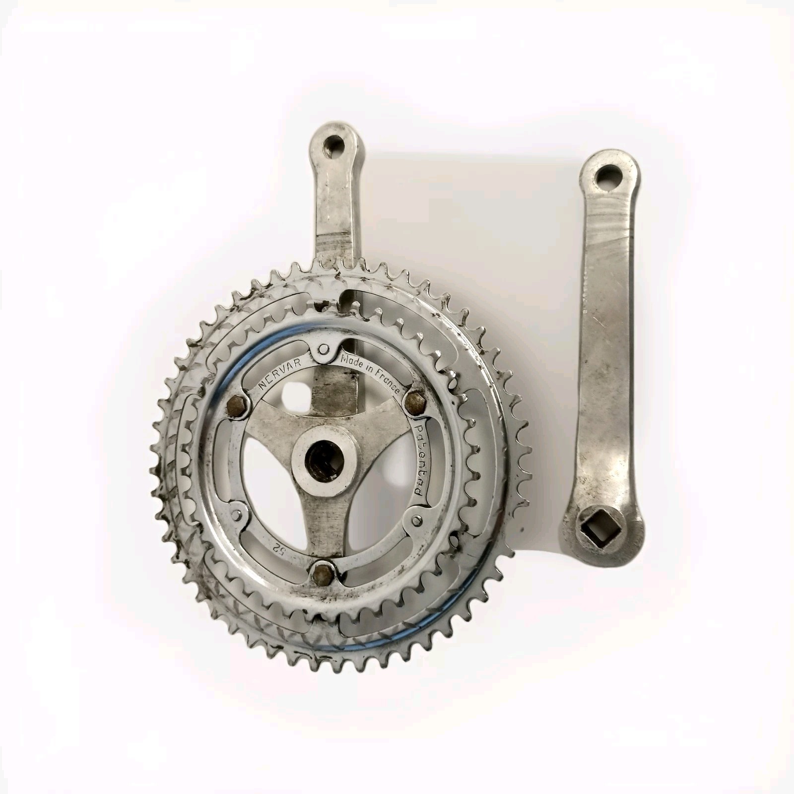 Vintage Nervar double 50/42 road bike crankset – Crankset for old road bikes