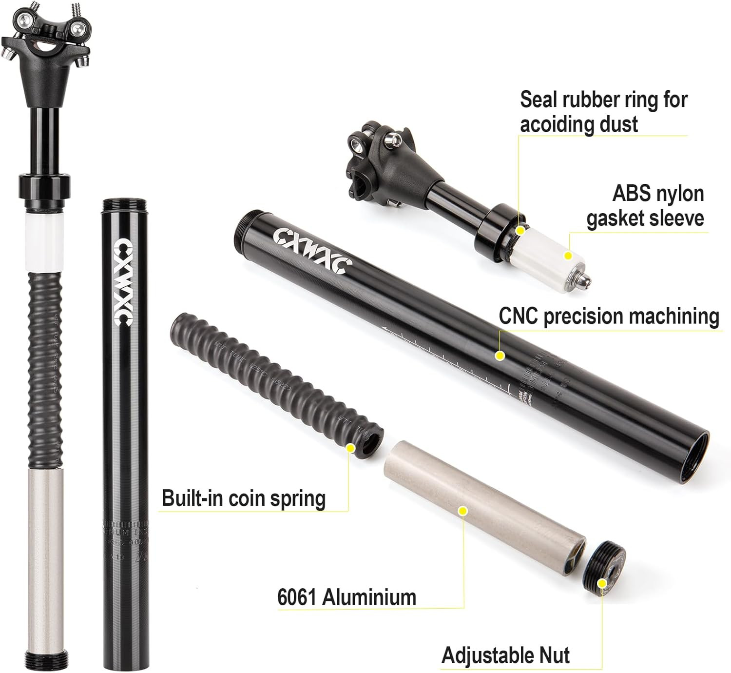 Suspension Seatpost 27.2 30.9 31.6Mm X 400Mm – Shock Absorber Bicycle Seat Post
