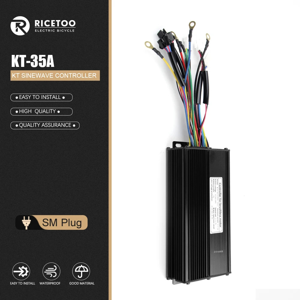 KUNTENG 35A 36-52V Sine Wave Controller 1000-1500W Brushless Motor KT Display