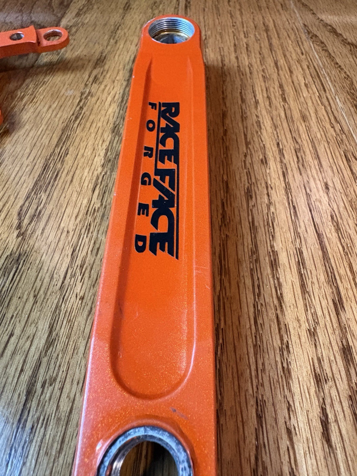 Race Face Forged Orange 175mm Square Taper MTB Single 3 Speed Crank Arms