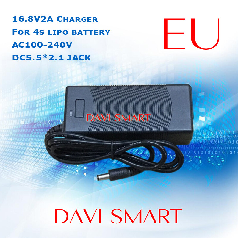 EU 16.8V2A,16.8V2.5A,16.8V3A,21V2A,25.2V2A lipo battery charger 5.5×2.1mm plug