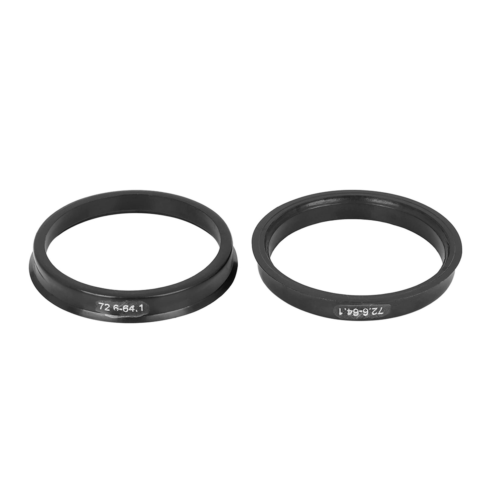 X AUTOHAUX Hub Rings 64.1mm Black 4pcs