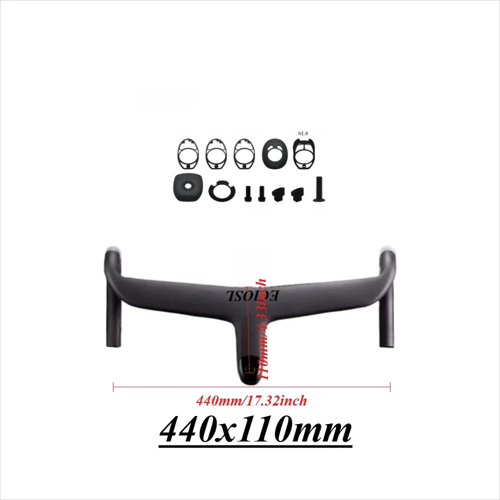 Carbon Internal Cable Routing Di2 Cockpit Handlebar and Stem for Road Bicycle