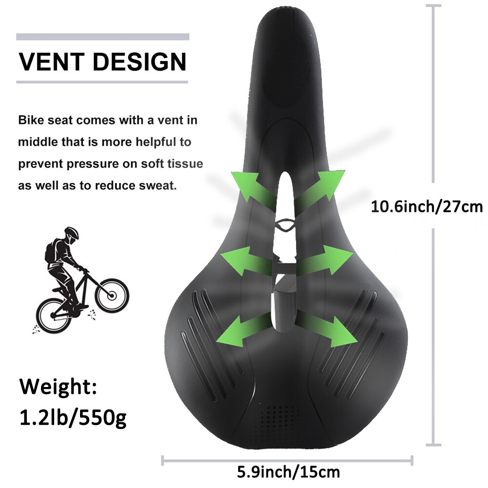 Comfort MTB Bike Seat Bicycle Saddle Road Mountain Cycling Soft Gel Cushion Pad