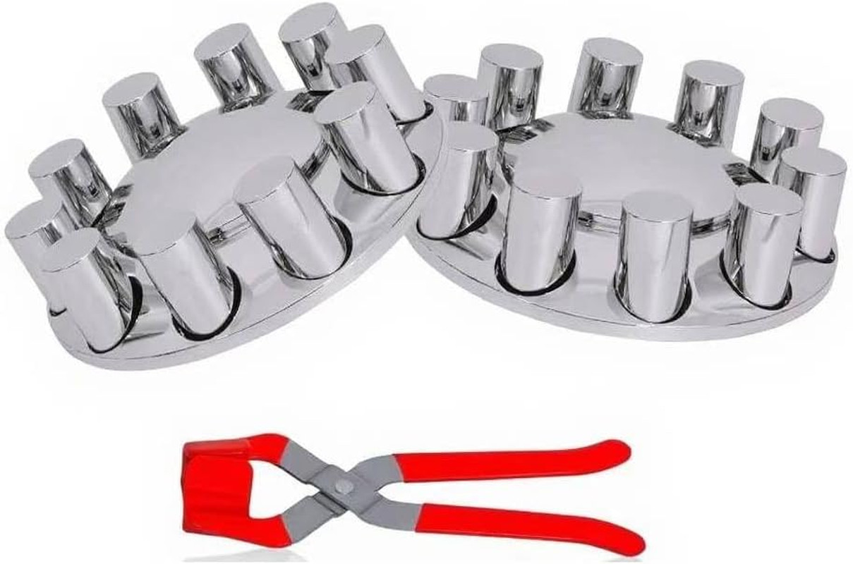 Plastic ABS Chrome Plated Front Axle Cover Kits Hub Caps for Semi Trucks with Th