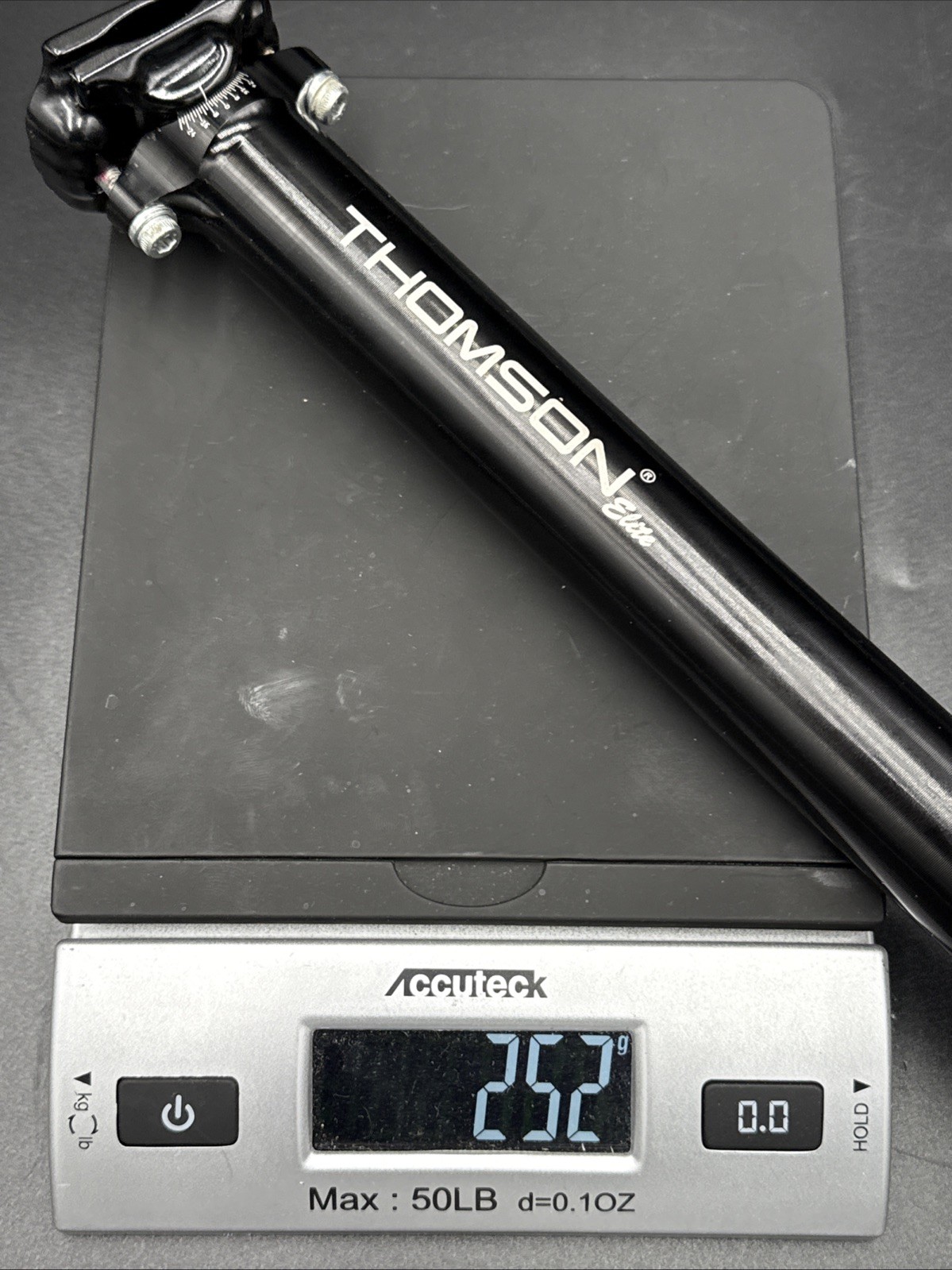 THOMSON Elite Zero Setback 30.9mm x 367mm Black Seatpost NEAR MINT USED