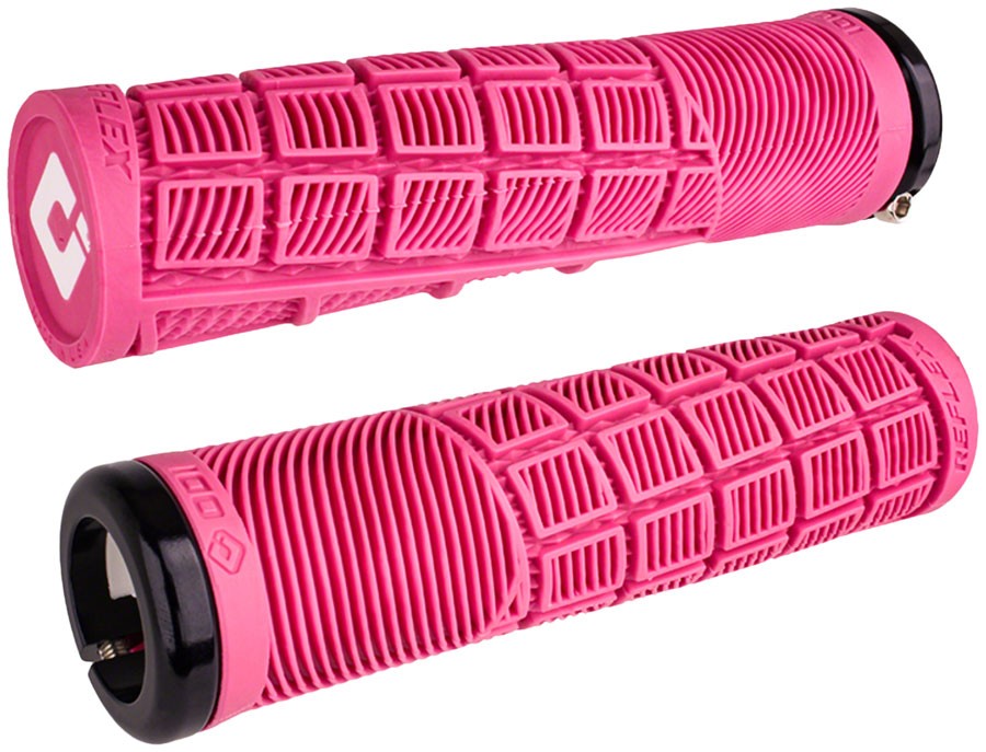 Reflex Lock-On Grips – ODI Reflex V2.1 Grips – White/Pink, Lock-On – Grip