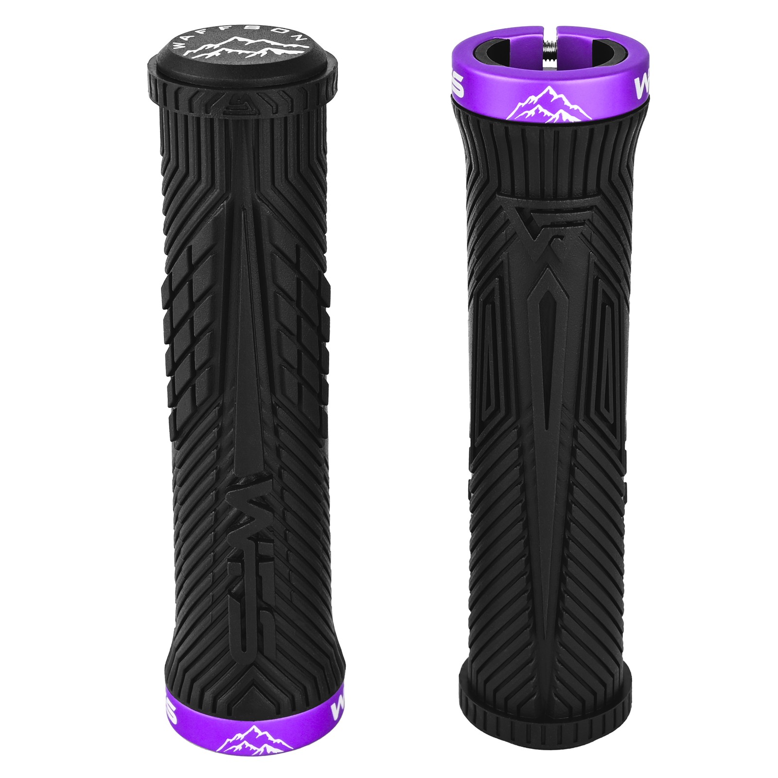 WFS Volatus MTB Grip – Lock-on , Anti-Slip , Single Clamp – Black x Purple