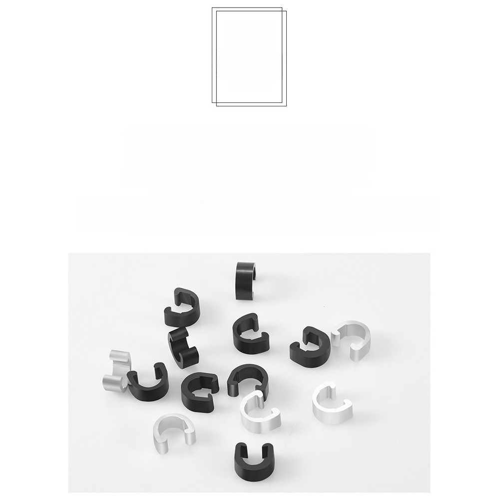 C-Shaped Cable Clip for Bikes Plastic Metal Aluminum Alloy for Brake Gear Lines
