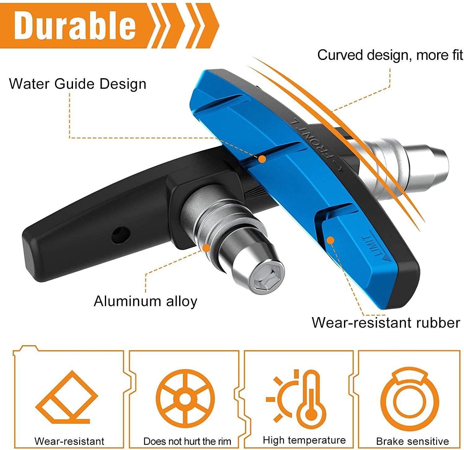 Bike Brake Pads Rubber V-brake Blocks Mtb Road Bicycle Shoes Cycling Accessories