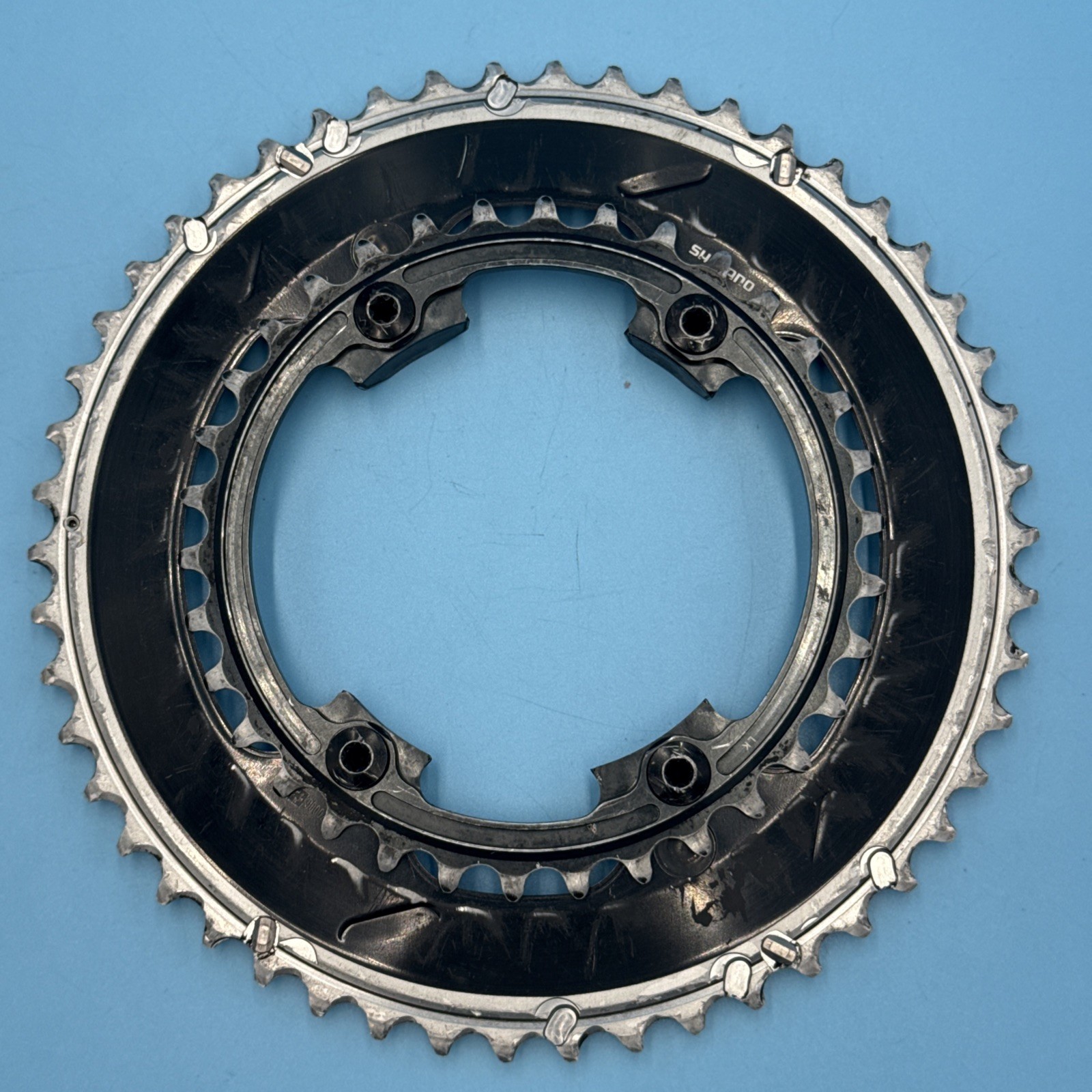 Shimano DURA-ACE FC-9000 2×11-speed 50/34t Crank Chainrings GOOD USED!