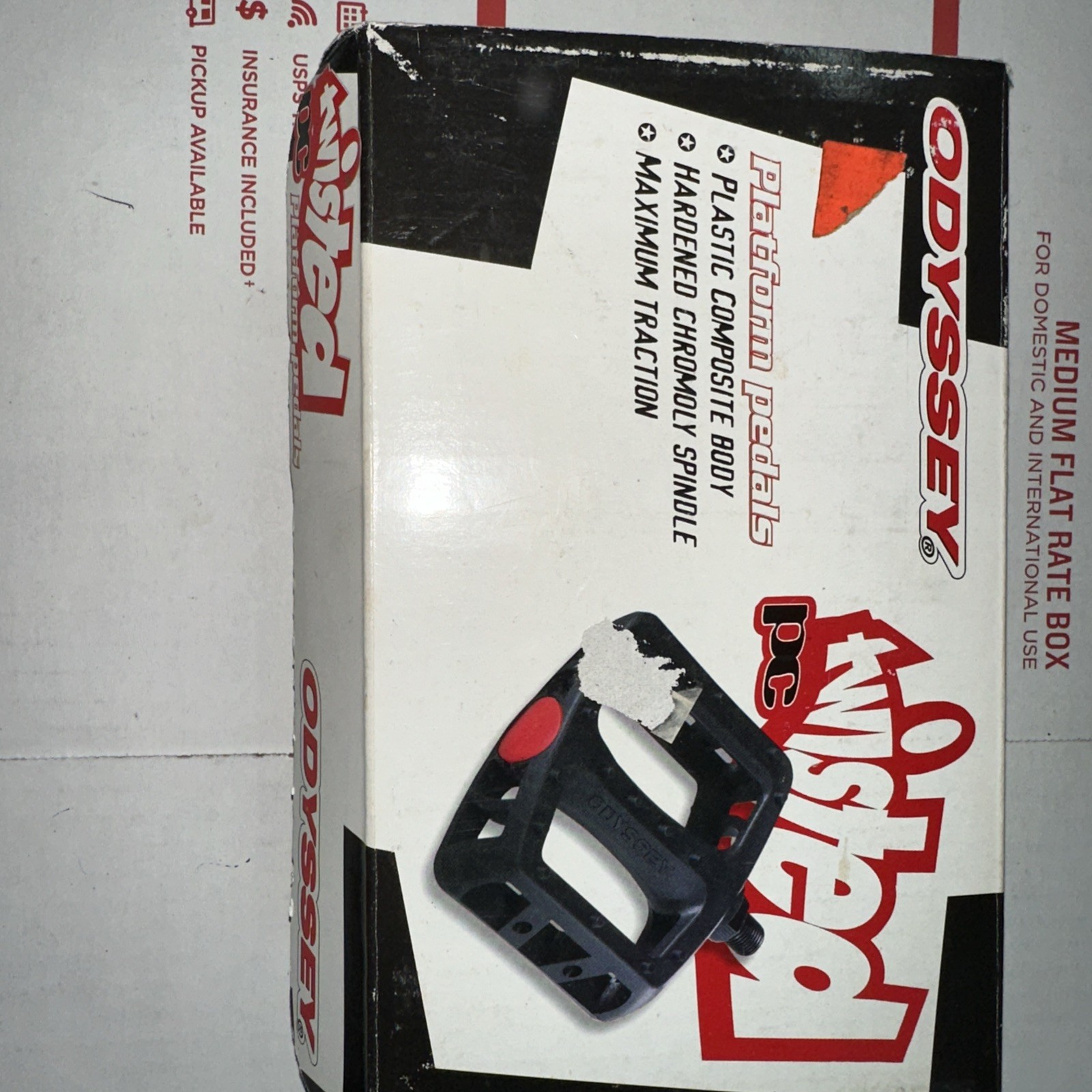 Odyssey Twisted PC Pedals – Platform, Composite/Plastic, 1/2 Black