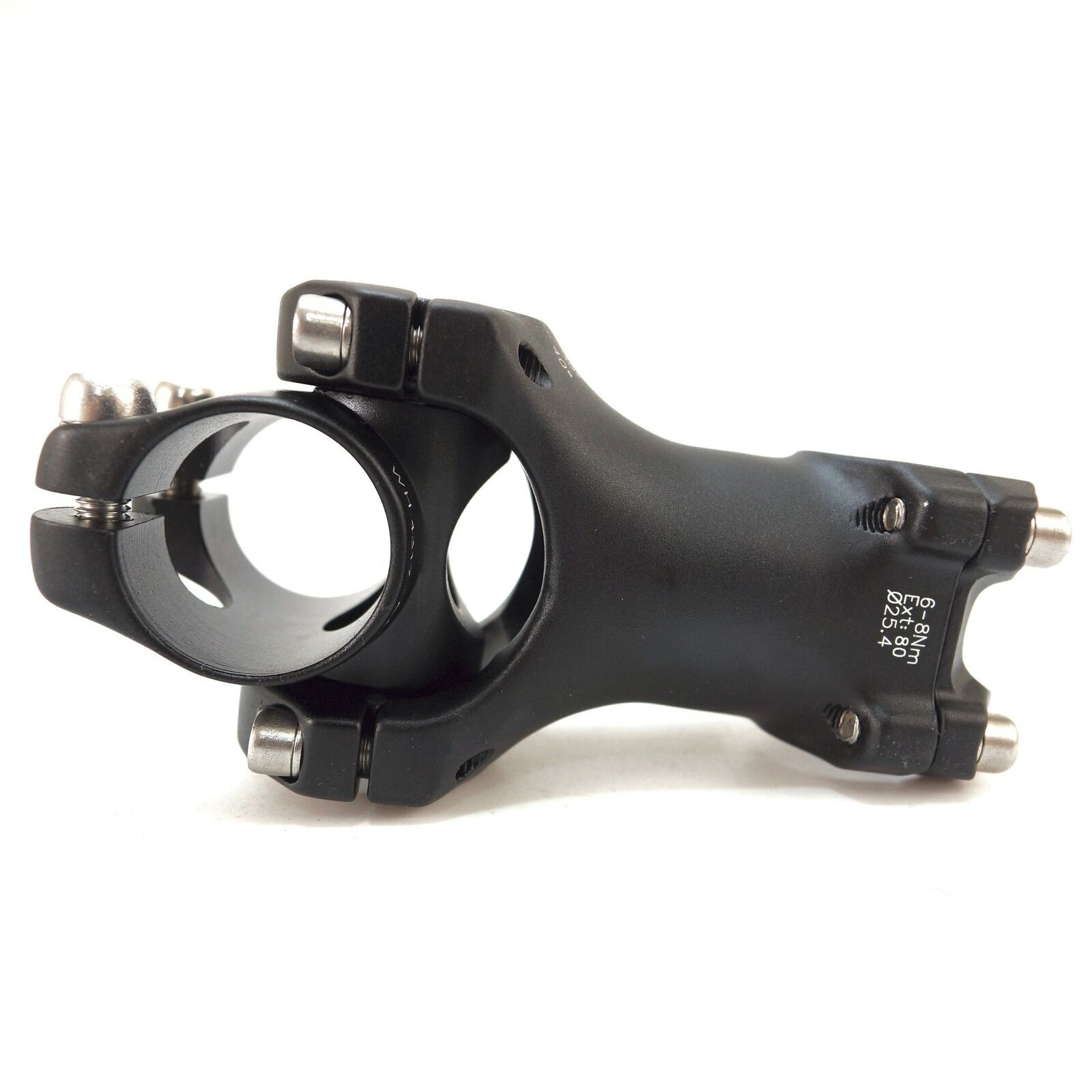 Ergotec Adjustable Bike Stem 28.6 x 80mm – handlebar clamp: 25.4 mm -Black