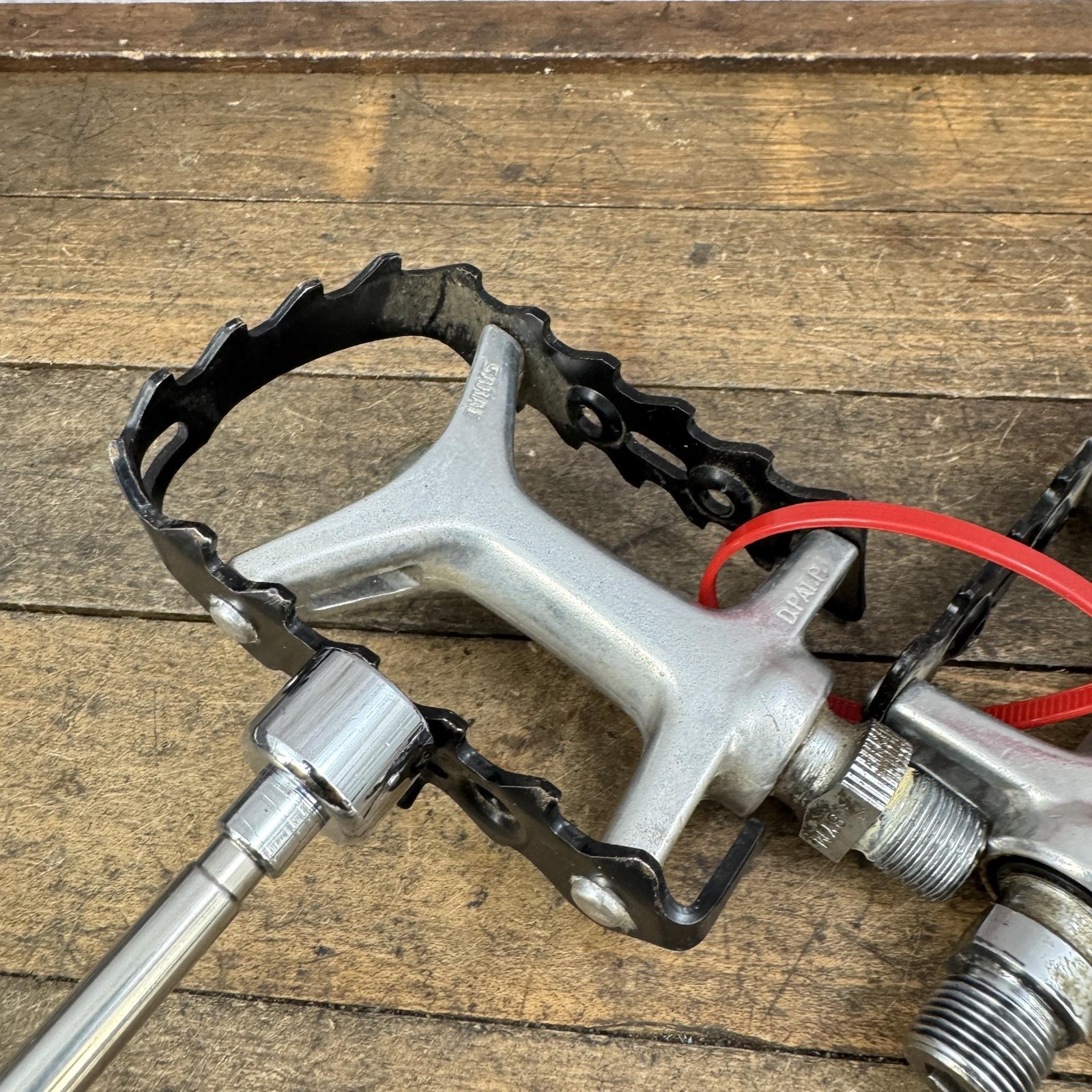 Vintage Sakae MTP-126 Pedals 9/16 Black Low Fat 90s MTB Pair 421g Japan