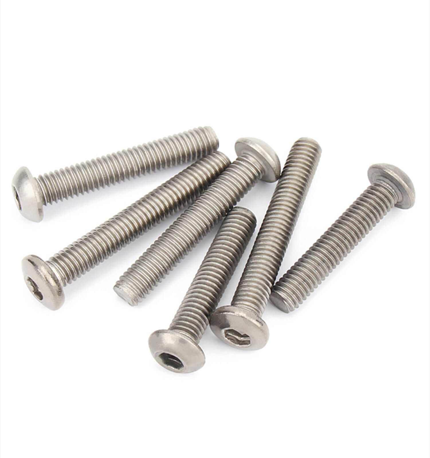 Titanium GR2 ISO7380 Hex Socket Bolts Button Head Screws M2 M2.5 M3 M4 M5 M6