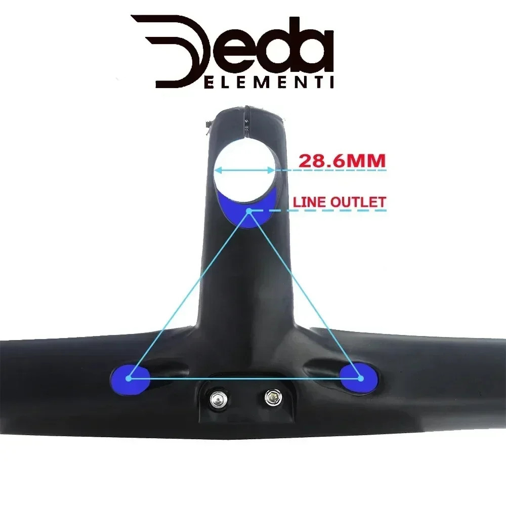 380-440mm Carbon Road Bike Internal Wiring Integrated Bar with Comput Holder