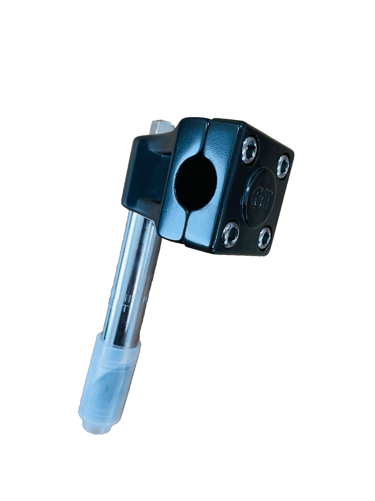 GT GYRO GOOSENECK MALLET STEM 21.1MM BLACK BIKE BICYCLE SILVER REPOP