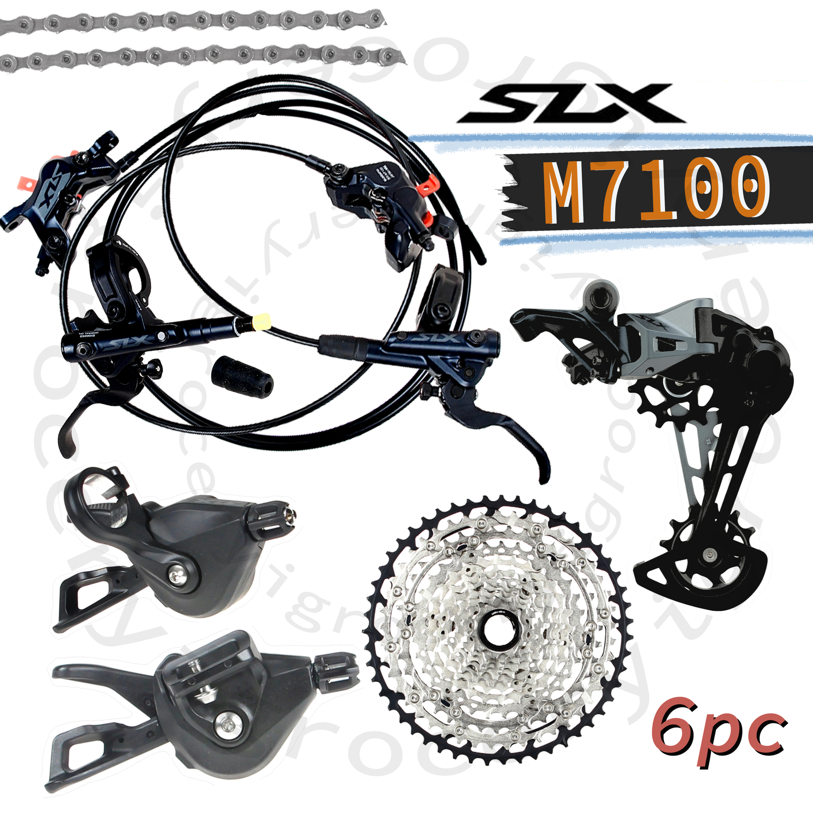 SHIMANO SLX M7100 12 Speed w/M7120 4-Piston brakes MTB Groupset