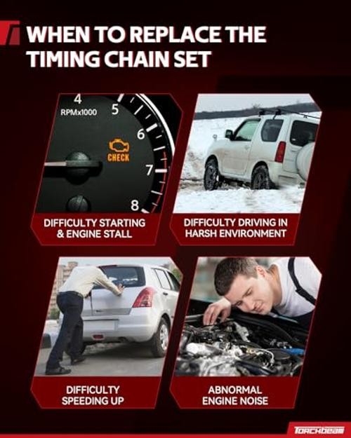 Engine Timing Chain Kit Compatible with Pickup 1995-1997, D21 1990-1994, XL