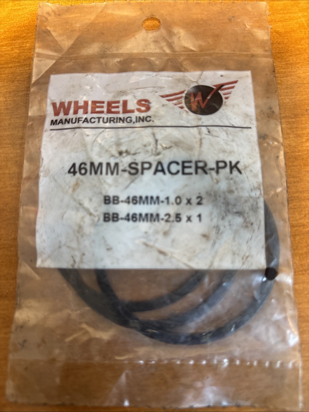 3 46 Mm Spacers For Bottom Bracket 2- 1.0 And 1- 2.5 Wheels Manufacturing