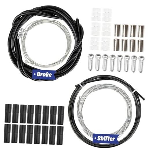 RAINFLOW 44PCS Bike Brake Cable Kit – Universal Bike Shifter Cable Housing