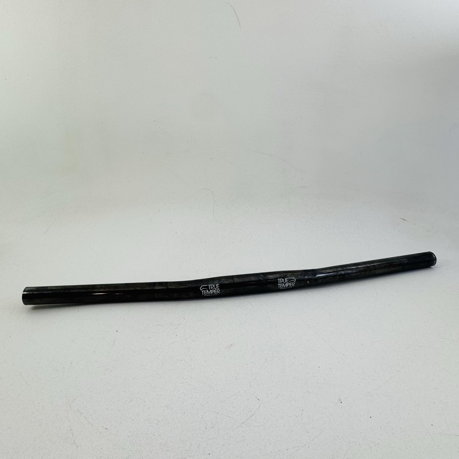 Vintage True Temper MTB Flat Handlebar 560mm 25.4mm Gloss Black Steel USA A63