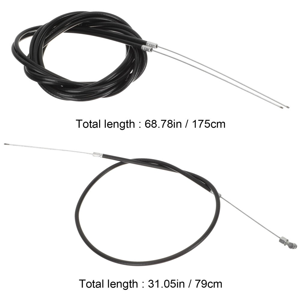 1 Set Professional Bike Brake Cable Kit Black Stainless Steel PVC Durable Use