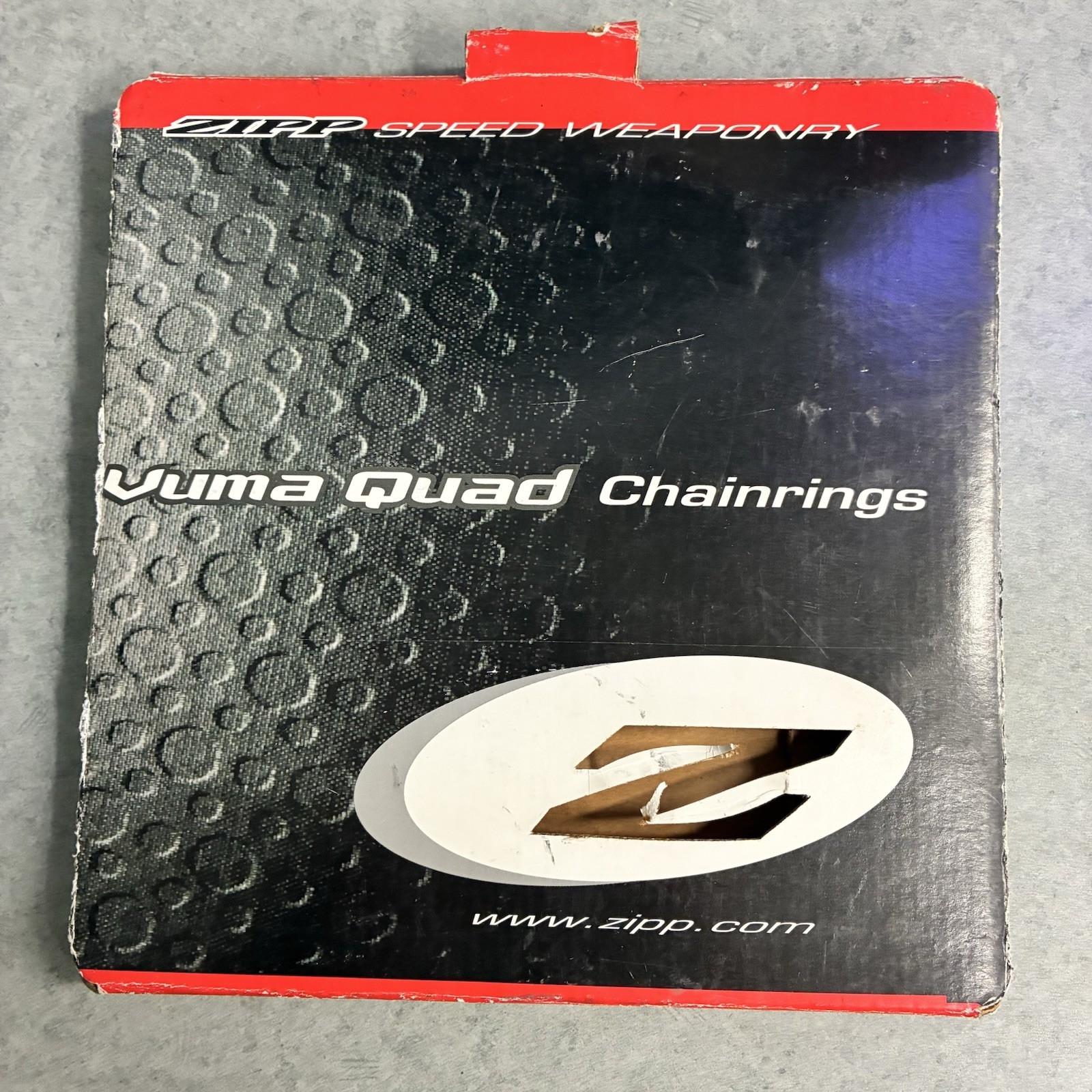 NOS ZIPP VUMA Quad Chainrings 53/39t With 110 x 4 BCD 10 Speed Black TAKE OFF