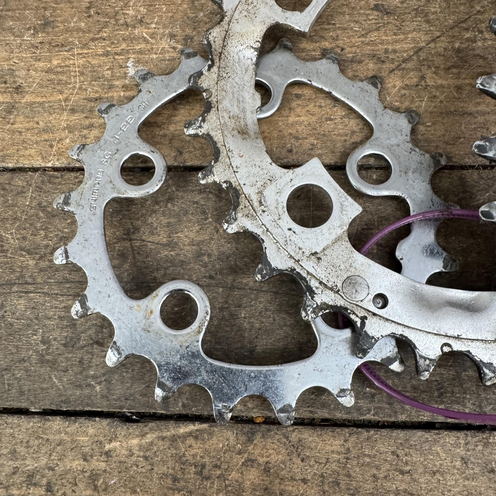 Vintage Shimano Deore Chainring Set 94 BCD Hyperdrive-C SG Triple 90s MTB