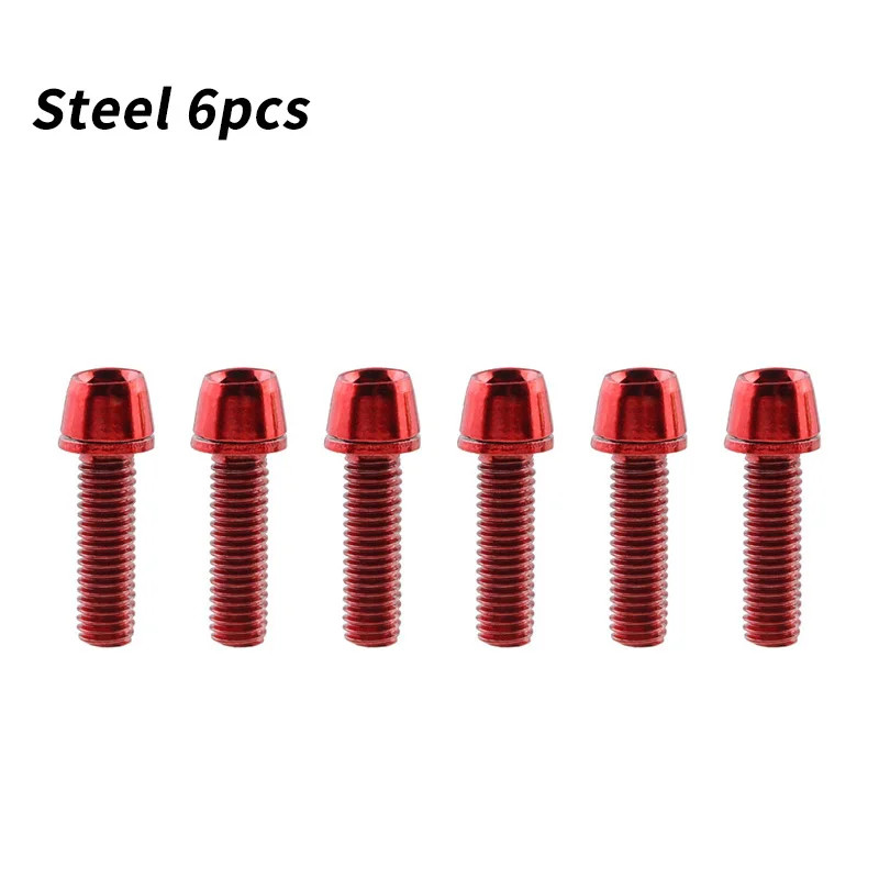 MUQZI 6Pcs Stem Bolts M5x17mm MTB Road Bike Handlebar Screw Washer Set
