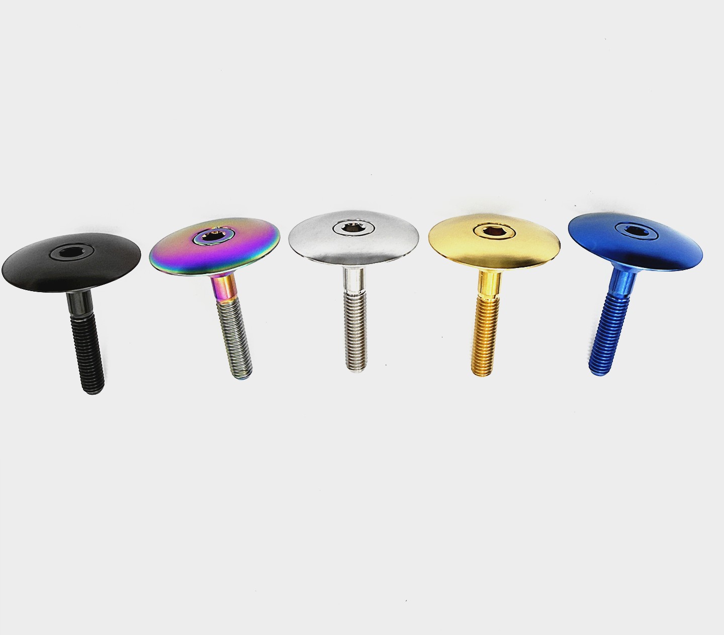 Titanium Bolt M6x35mm & Titanium Top Cap Cover for 1-1/8″ Bicycle Headset Stem