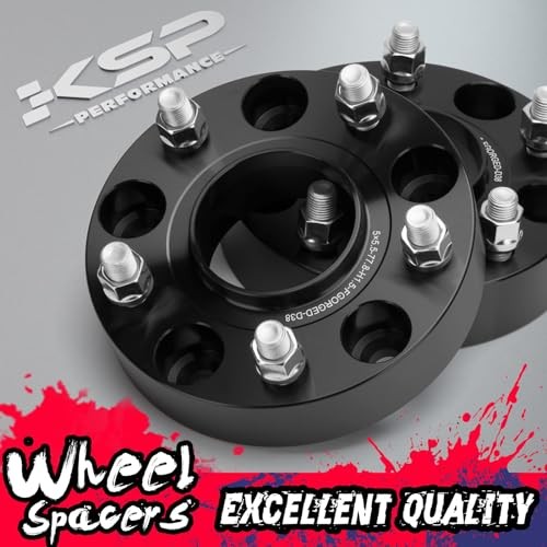 KSP 5X5.5 Wheel Spacers for Ram 1500, 1.5(38mm) 5×139.7mm 5 lug-M14X1.5 black