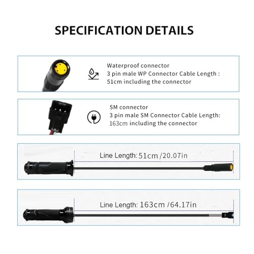 Electric Bike Full Twist Throttle Speed Control Handle 24V 36V 48V 60V SM Plug