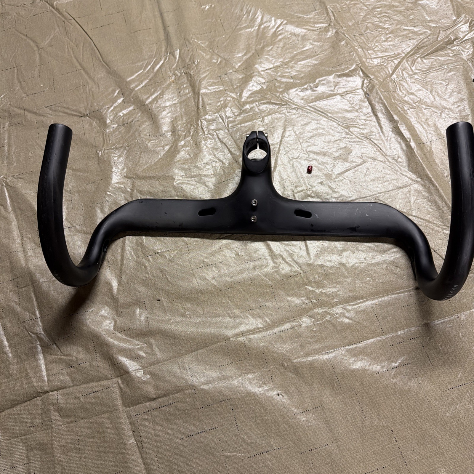 TOSEEK Carbon Fiber Handlebar Integrated Bar Stem for Road Bike Drop Bar 390 mm