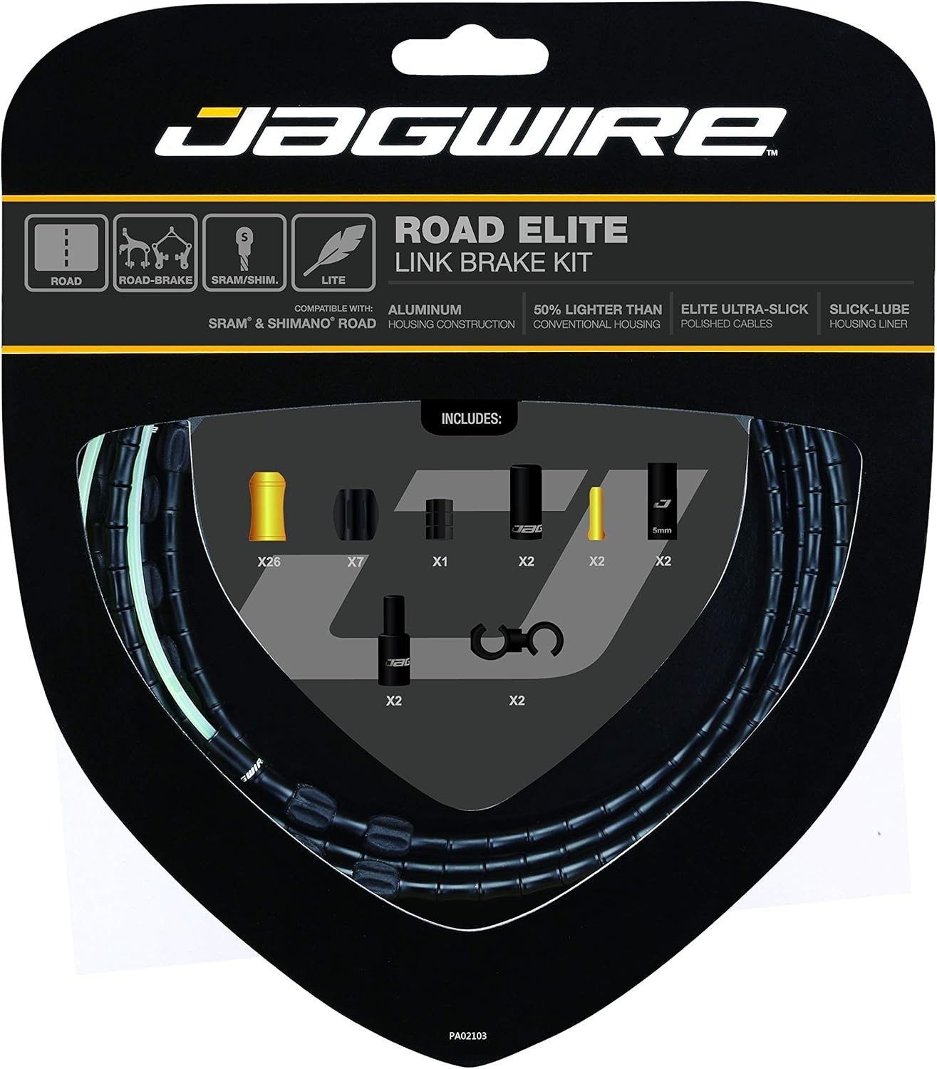 Compressionless Elite Brake Cable Kit – Perfect for All Road Bikes, 11.25 Inches