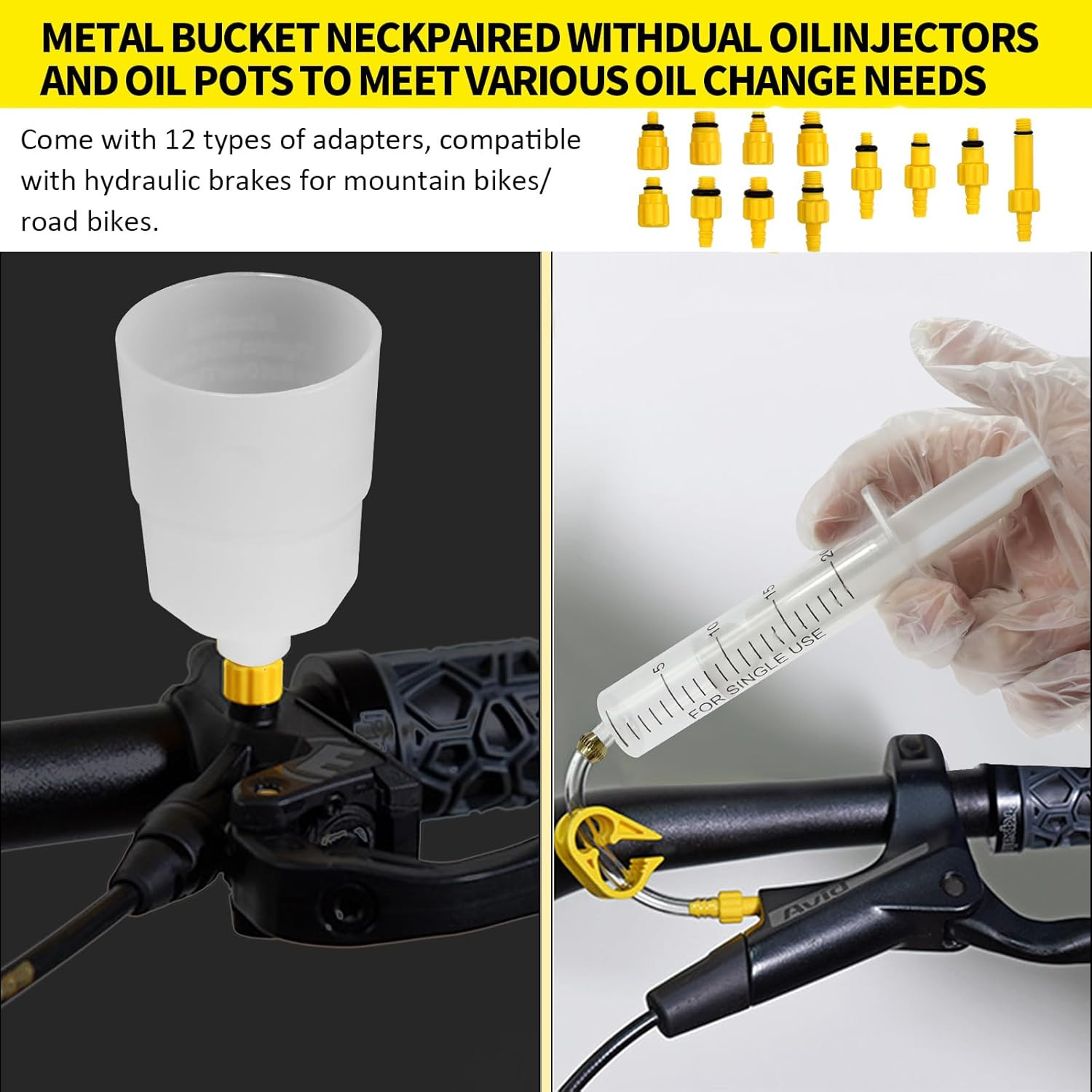 Brake Bleed Kit for Shimano, TEKTRO, TRP Hydraulic Disc Brakes, Brake Fluid