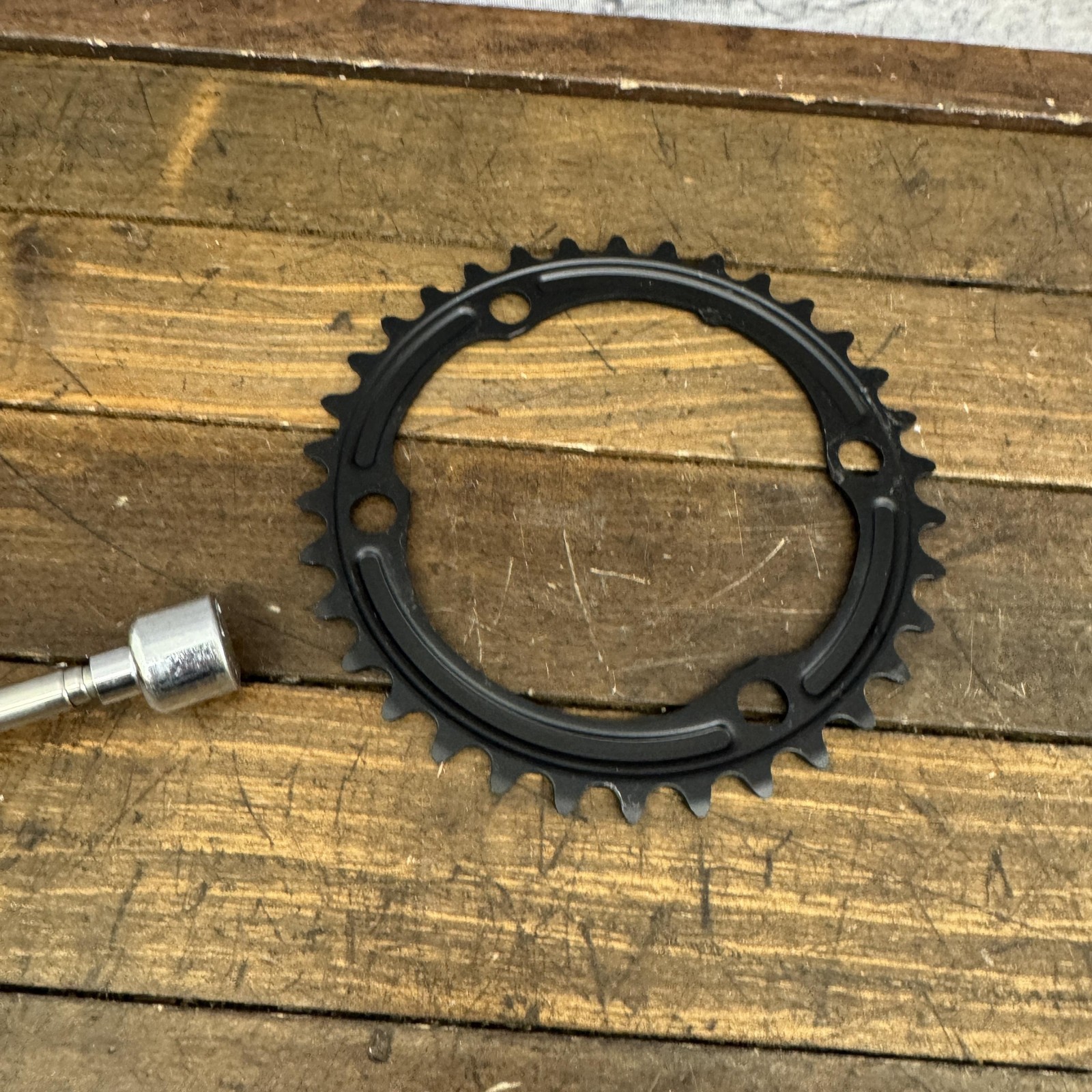 Shimano 34T Chainring 110mm 4-Arm Asymmetrical Black Aluminum Road Bike Inner