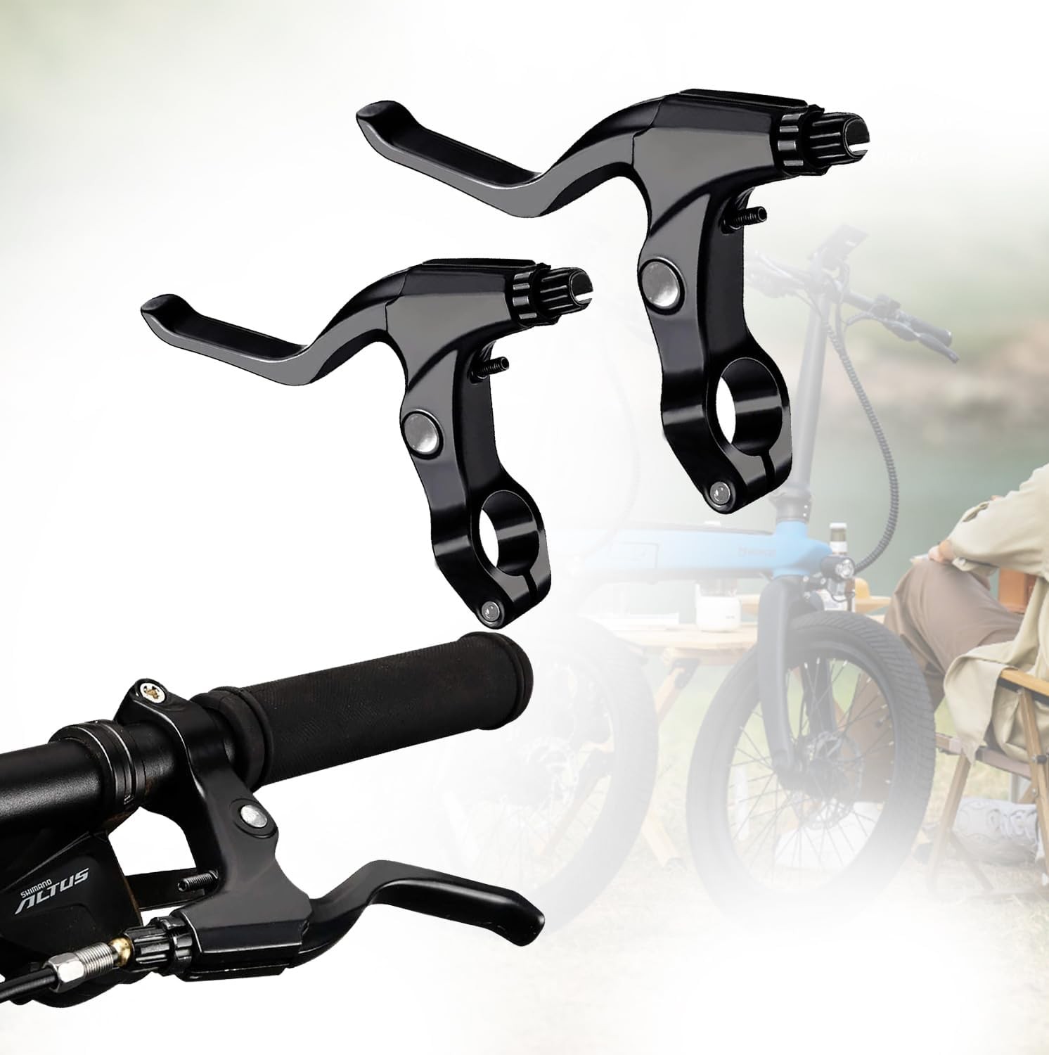 Universal Bicycle Brake Lever Handle Set for Mountain and Road Bikes