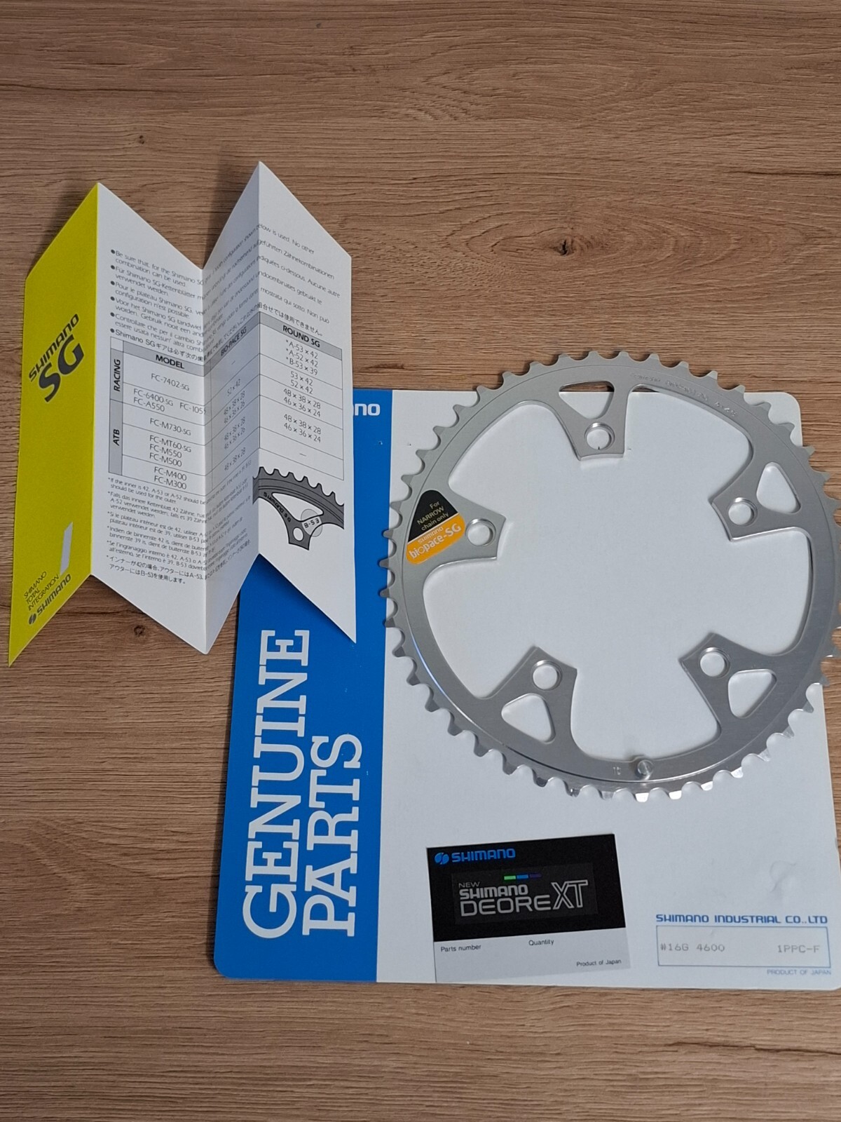 Retro Bicycle Parts NIB NOS Shimano Deore XT Chainring Biopace 46T for FC-M730