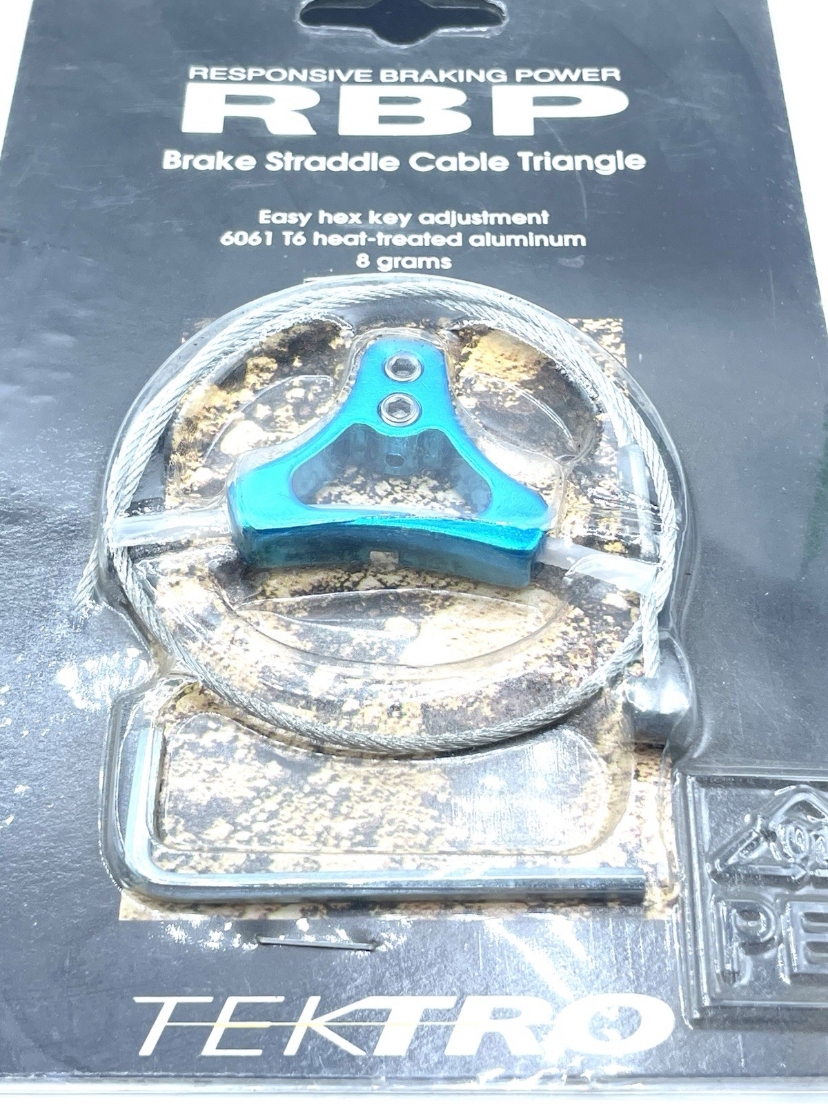 Tektro RBP Brake Straddle Cable Triangle Yoke 90’s MTB BMX Blue Anodized NOS NIB