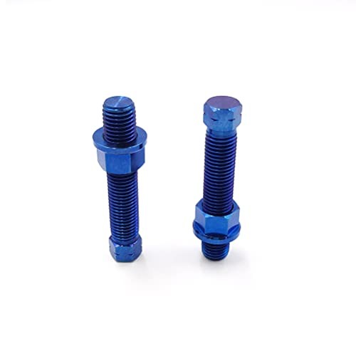 Motorcycle Titanium Alloy Chain Adjuster Bolt 1 Pair M8*1.25 Motocross M8 Blue