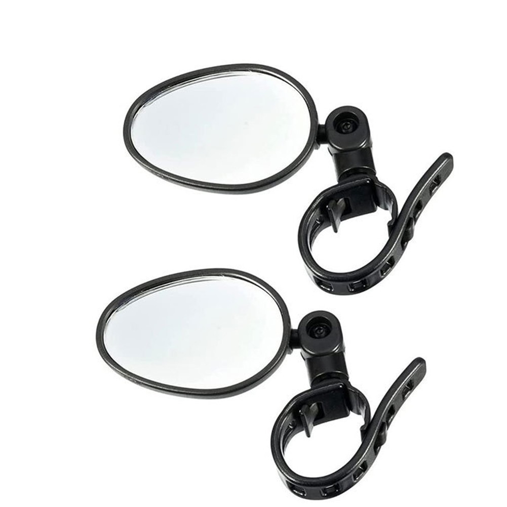 Bike Rearview Mirror with Silicone Handle Wide Angle Convex for Mountain Bikes