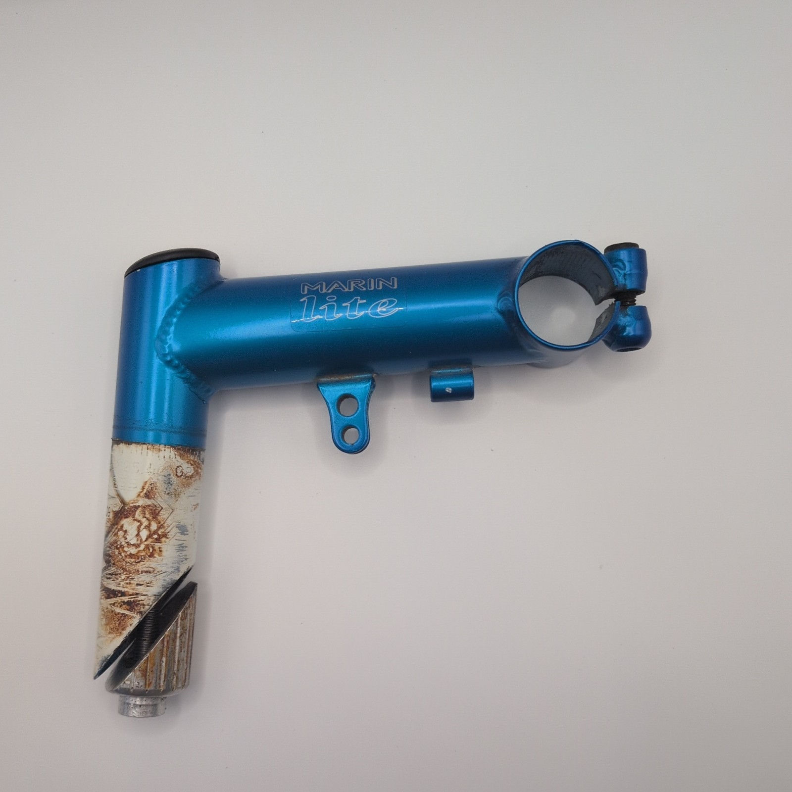 Vintage BLUE Marin Lite Quill Stem 1 1/8 in 25.4 mm 110mm 90s MTB Anodized Cool