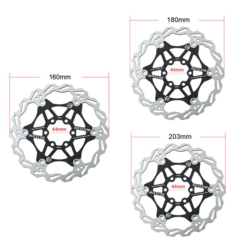 2PC Floating Disc Brake Rotor 160/180/203mm 6 Bolt MTB Bike Rotor BMX