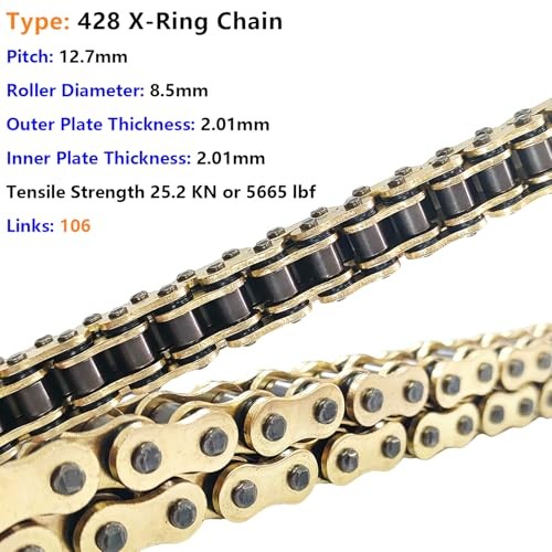 with Connecting Master Link for 125cc 150cc 200cc 106 Links 428 X-Ring Chain